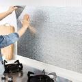RSS FULL SIZE Self-Adhesive Foil Aluminum Sticker For Kitchen Cabinet Wallpaper Oil Proof Waterproof wall protector with heat resistant ,Stove Cabinet Stickers ,kitchen backsplash wall tile sticker , aluminium sheet Wallpaper 60 X 200. 
