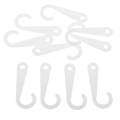 50x Plastic J Hooks Fasteners for Socks T-Shirts Retail Display Hanger White. 
