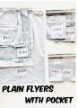 Bundle of 1Kg - High Quality Pocket Flyer Bundle: Plain Flyers in All Sizes, Complete with Large Pocket Courier Bags for Secure Packing and Address Pocket - Plain Flyers. 
