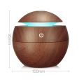 Premium Quality USB Aroma Humidifier ESSential Diffuser Ultrasonic Cool Mist Humidifier Air Purifier 7 Color Change LED Night light for Office Home: Dark Wood. 