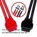 Top Post  Terminal-1 x positive terminal
1 x negative terminal
2 x terminal covers-black & red. 