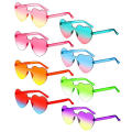UV protection Heart-shaped Sunglasses Elegant Lightweight Fashionable Heart-shaped glasses Jelly material Outdoor Gradient heart sunglasses for Beach Summer vacation Outdoor activities Fashion events Travel accessory. 