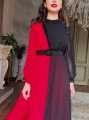 Party wear trending dress 2024 new arrivals long double-colour maxi, dress designs.DP-201R. 