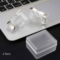 Pack Of 4 Pairs PUBG Mobile Game Controller Triggers L1R1 Game Joysticks Transparent (Metal). 