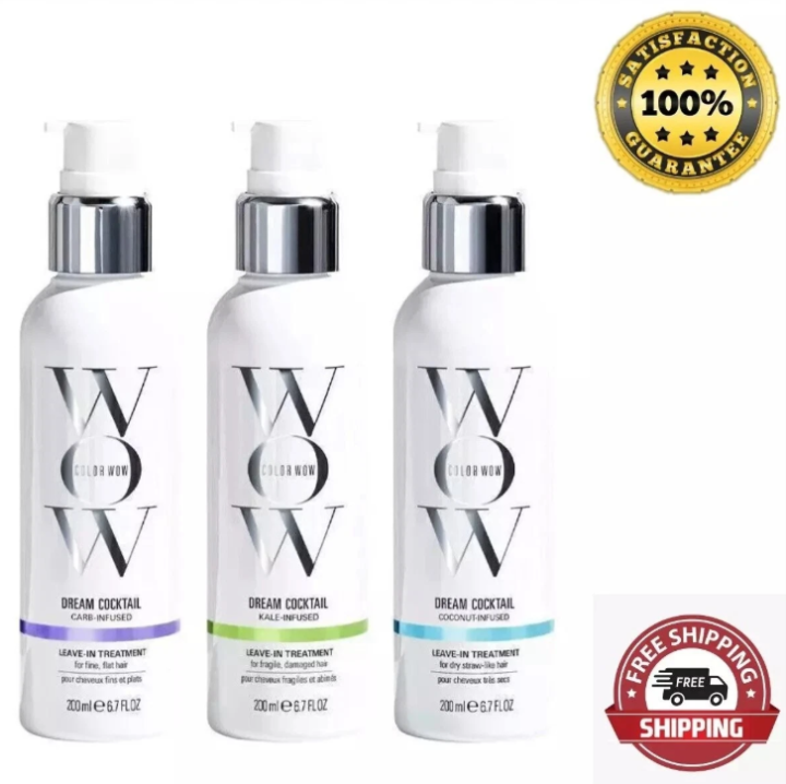 (Color's-WOW'S) Dream's Cocktail's Leave-In Hairs Treatment | Smoothing, Strengthening, Thickening | Frizz Controls, Heat Protections & Shine Boosters | Made in Canada | 200ml
