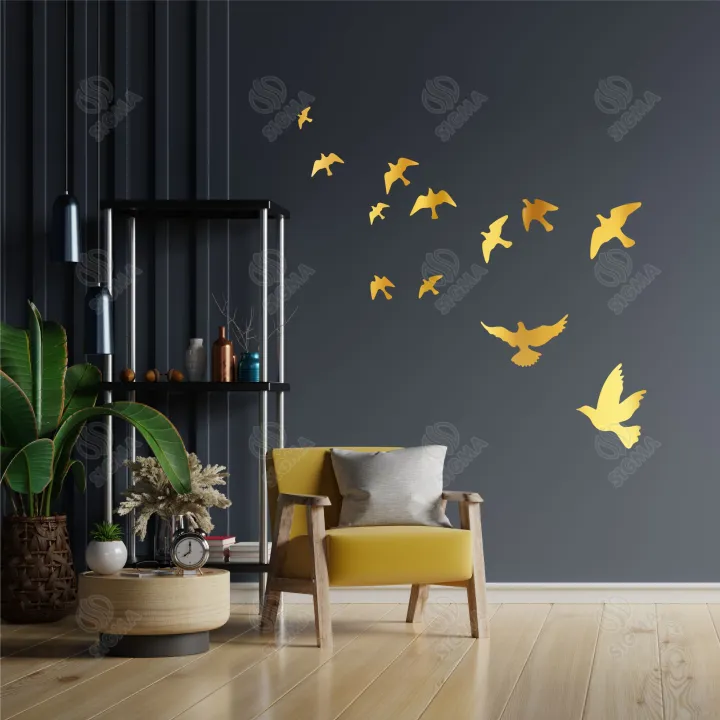 Golden%20Mirror%20Acrylic%20Birds%20Wall%20Decor%20Living%20room%20Sofa%20TV%20background%20decoration%20-%20Sigma%20Gift%20Center%20-%20Image%203