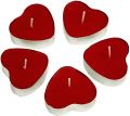 20 White Heart Shaped Tea Light Candles Pack - Heart Candles Pack For Birthday & Anniversary Decoration - Heart Shape Candles For Couples Room Decoration. 