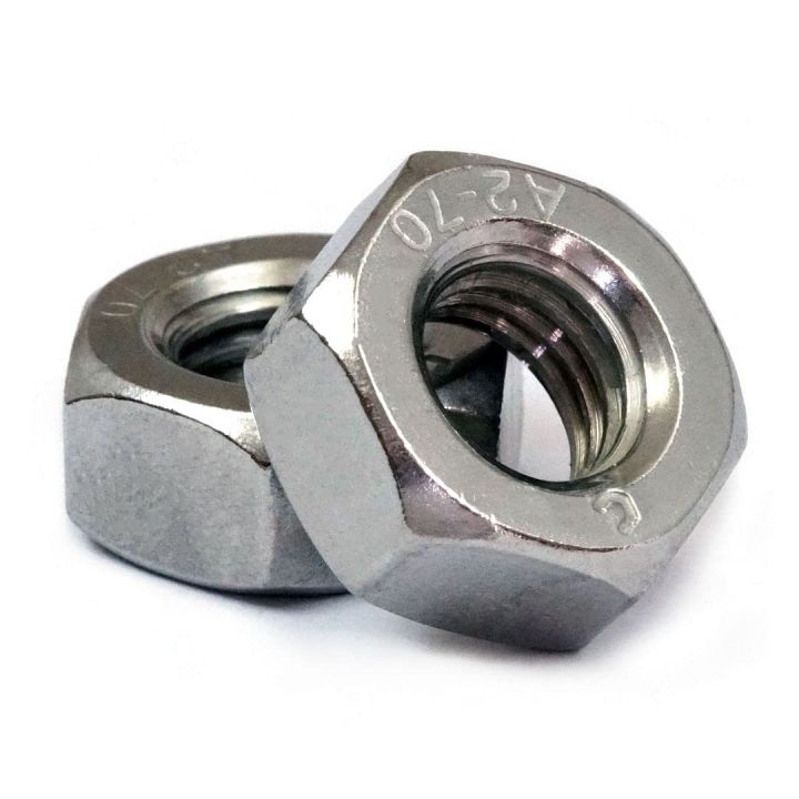 Stainless Steel 304 SS A2 70 Imported Hex Nut 14 mm (Pack of 6 Pcs)