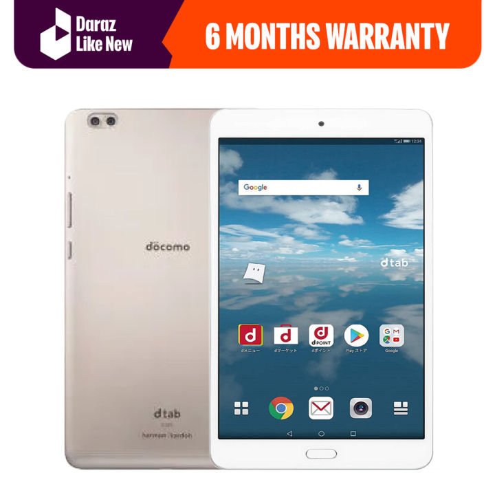 Daraz Like New Tablets – Huawei | D Tab Compact Docomo D-02K | 32 GB Storage | 3 GB RAM | Kirin 659 | 8.0″Display | 13MP Camera | Tablet PC