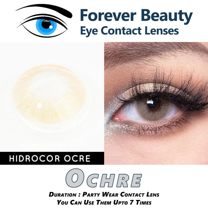 Ochre COSMETIC COLORED CONTACT LENSES Eye Contact Lenses Forever Beauty / Disposable Lenses / Lense, Eye Lense / Color Lense / Eye Lenses For Girls Women Men
