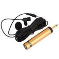 Mic indirectional mini tie clip microphone For Mixer Amplifier 1.5V Battery 5m Cable 6.5mm 3.5mm. 