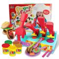 BURGER BUILDER COLOUR CLAY DOUGH SET POTTERY CLAY CHILDREN TOYS. 