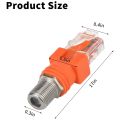 4 Pack Coax RF F Female to RJ45 Male Converter for Line Tester. 