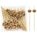 100Pcs Hamburger Garnish Bamboo Sticks Disposable Fruit Sticks Food Picks-Angelia. 
