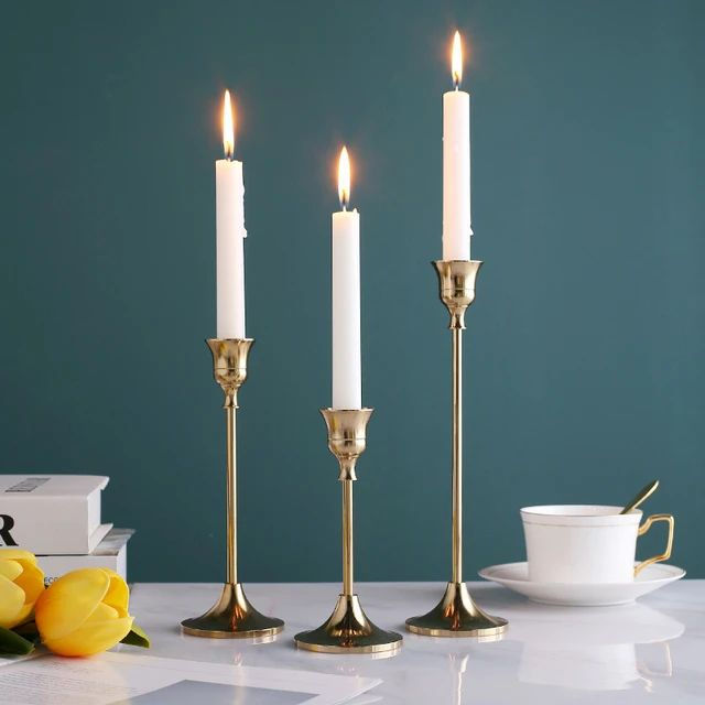 3Pcs%20Vintage%20Metal%20Candle%20Holder%20Set%20%7C%20Retro%20Candlestick%20Stand%20for%20Home%20Decor,%20Dining%20Table%20&%20Wedding%20Decoration%20-%20Image%202