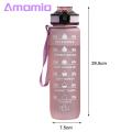 Amamia Sports Cup Lanyard Design Motivational Water Bottle with Scale Mark. 