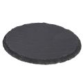 4 PCS Round Slate Black Coasters Handmade Coasters for Drinks, Beverages,  Glasses - Black. 