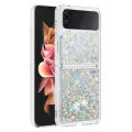 Galaxi Z Flip 4 5 Flip4 Glitter Case on for Samsung Galaxy Z Flip 3 5G Flip3 Cases Bright Shape Dynamic Liquid Phone Back Cover. 