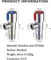 china 2pcs/set Triangle Valve 304 Stainless Steel Angle Valve Hot or Cold Water Valve For Bathroom/Kitchen/Toilet taps. 