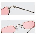 Retro Punk Glasses Clear Square Sunglasses-Black Gray & Gold. 