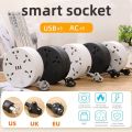Circular Power Extension Board Power Strip With Usb Cable Plug 2m Retractable Power Cord Home High Quality UK EU US Socket. 