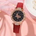 Fashion Quartz Wristwatch Crystal Rhinestone Pearl Quartz Watches Butterfly Watches. 