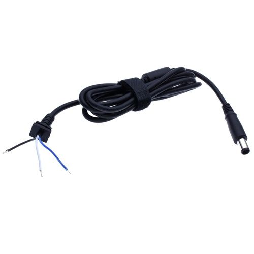 Laptop Charger Cable - 3 Pin DC Jack Connector with 7.4x5.0mm Plug - 1.2M DC Power Adapter Cable Cord - Compatible with Dell Laptops - Sleek Black Design