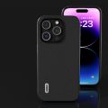 For iPhone 15 Pro Max ABEEL Leather Wave Black Edge Phone Case. 