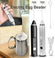 Electric Coffee Beater Rechargeable USB Charging Egg Beater 3-Speed Adjustable Blender. 