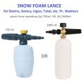 Snow Foam Lance for DEXTRO - Foam Cannon Shampoo Dispenser Sprayer - for some Pressure Washers of Samco, Daewoo, Total, Ingco, CVS, CPT, Lutian, Ancor, Jasco, Crown, Wika, Hitachi, etc. - select 750ml Plastic OR 1000ml Metal. 