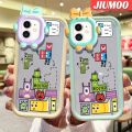 JIUMOO Case For Samsung A53 5G Case Tetris Pattern Monster Bowknot Casing Transparent Soft Silica Gel Shockproof Phone Cases Camera Lens Protective Cover. 
