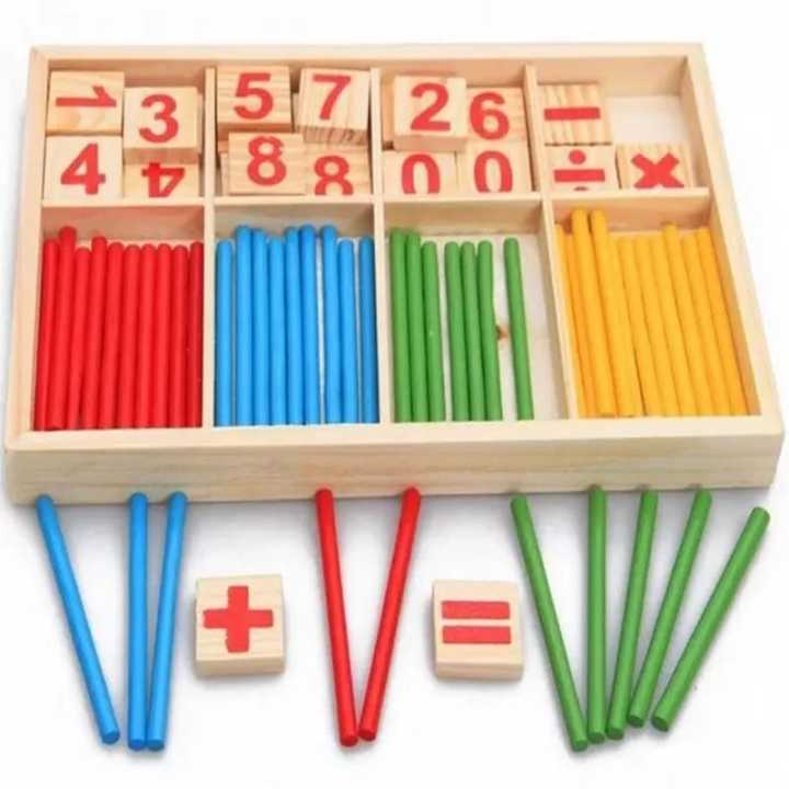 Mathematical Intelligence Stick - Counting Toys For Kids - Wooden Toys ...