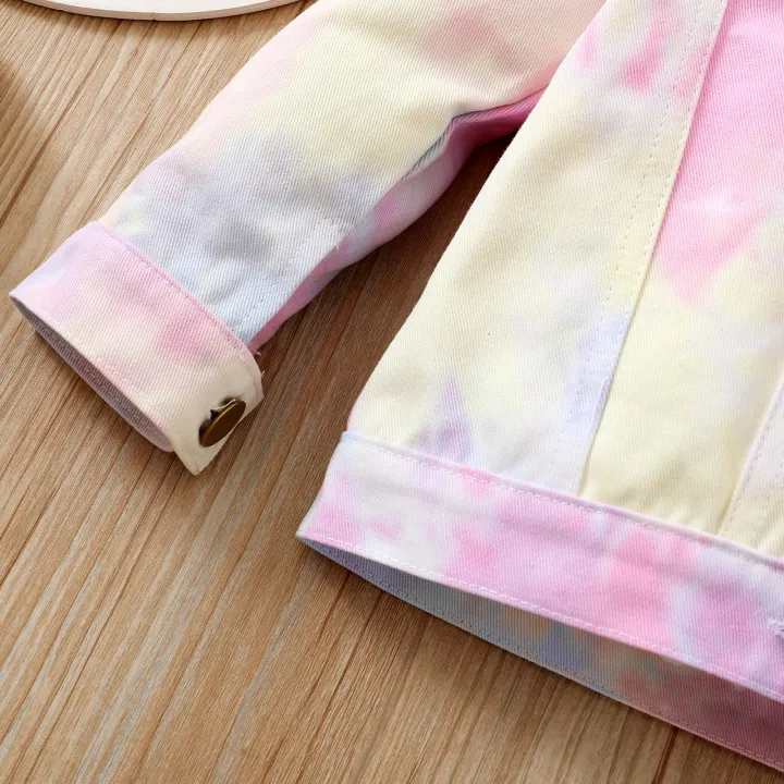 Girls%20Casual%20Button-down%20Jacket,%20Pink%20Tie-dyed%20Printed%20Pattern%20Long%20Sleeve%20Coat,%206%20Months-4%20Years%20-%20Image%206