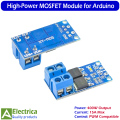 15A 400W MOSFET Trigger Switch Drive Module – High-Power PWM Regulator Control Panel for Arduino, Motor Speed, LED Dimmer & DIY Electronics by Electrica. 
