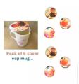 Pack of 6 - Random Design Melamine Plastic Mugs or Cups Cover, Glass Cup Lid, Drinkguards. 