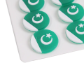 Pakistan & Palestine Flag Badge Collection With Attachable Pin For Office Dress & Kameez Shalwar Happy 14th August Independence Day Celebration Function & Party Wear Pak Parcham Badges 14 Aug Jashan E Azadi Mubarak Festive Event. 