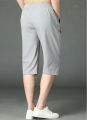 Men's Casual Zipper Pockets Straight Leg Loose Fit Active Shorts Grey. 
