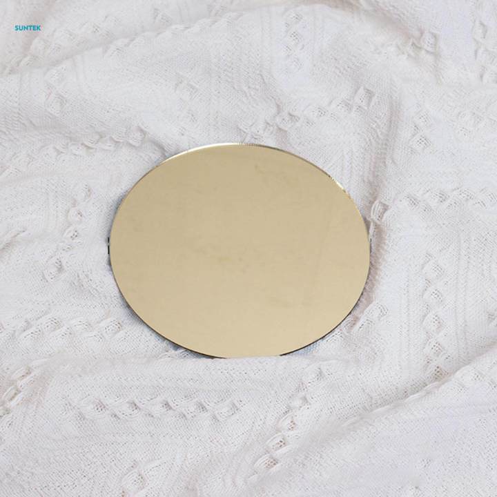 3x Photo Props Mirror Reflection Board Product Photography Props Display Decoration Organizer Home Ornaments Vanity Tray for Dresser Crafts , 18cm