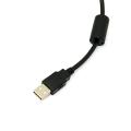 Mini USB B Type 5pin Male Right Angled 90 Degree to USB 2.0 Male Data Cable with EMI Ferrite Core 5 Meters. 
