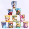 Disposable Glass collection for parties , birthday , school farewell parties / 10 pcs  glass set Party Supplies / Cartoons Character Frozen , Spider man , Minion / PARTY TABLE WARE. 