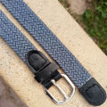 Braided Elastic Woven Stretchable Belt For Kids Pack Of 2 (Brown, Grey). 