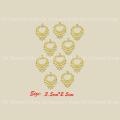 10 pcs pack , golden filigree for earrings pendants ,jewelry bases for resin work , thin metal bases,. 