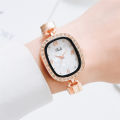 Elegant Rectangle Watches Women Fashion Luxury Shell noodles Quartz Wristwatches Casual Female Leather Watch Montre Femme. 