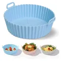 Air Fryer Silicone Griddle Reusable Pot Easy Clean Round/Rectangular Liner Ninja Griddle Pizza Plate Grill Mat Air Fryer Accessories Fryer Silicone Pot Basket Liner Non-Stick Oven Baking Tray. 