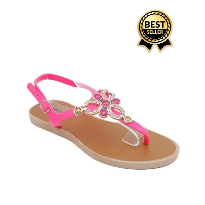 Maya%20Traders%20Pink%20Imported%20Italian%20Design%20Fancy%20Women's%20Stylish%20Flat%20Sandals%20-%20Comfortable%20Party%20&%20Casual%20Wear%20-%20S3%20-%20Image%203