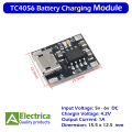 TC4056 TC4056A Single Cell 18650 Lithium Battery Charger Module 1A 4.2V Micro USB Power Supply Board New Small Version by electrica. 