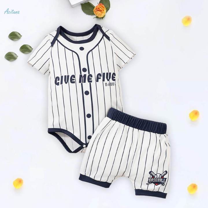 Kids%20Summer%20Outfits%20Set%20Baby%20Summer%20Clothes%20Printed%20Top%20Shorts%20Clothes%20Set%203%20to%206%20Months%20-%20Image%207