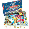 Pack of 6 Monopoly Global Village Property Trading Game Original - Monopoly Board Game Plus Ludo 2 in 1 Premium Quality Monopoly Game  (FB GAMES) Wholesale. 