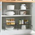 Premium Metal Kitchen Organizer Rack, Expandable Storage Shelf for Cabinets. 