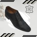 Sole in Box Imported Black Leather Oxford Shoes. 